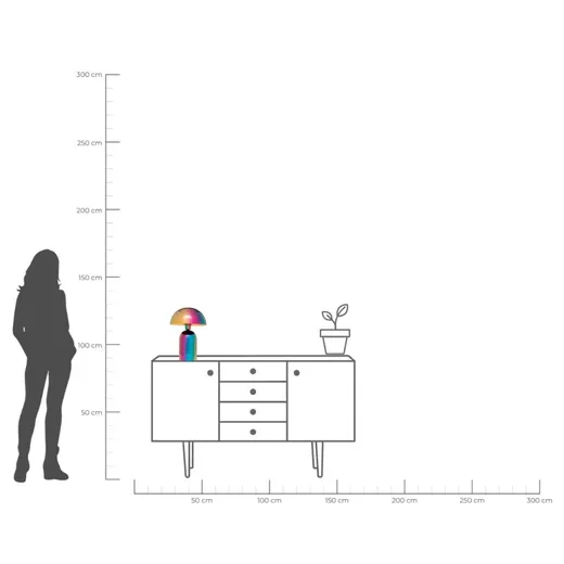 Lampa stołowa RAINBOW - wielokolorowy