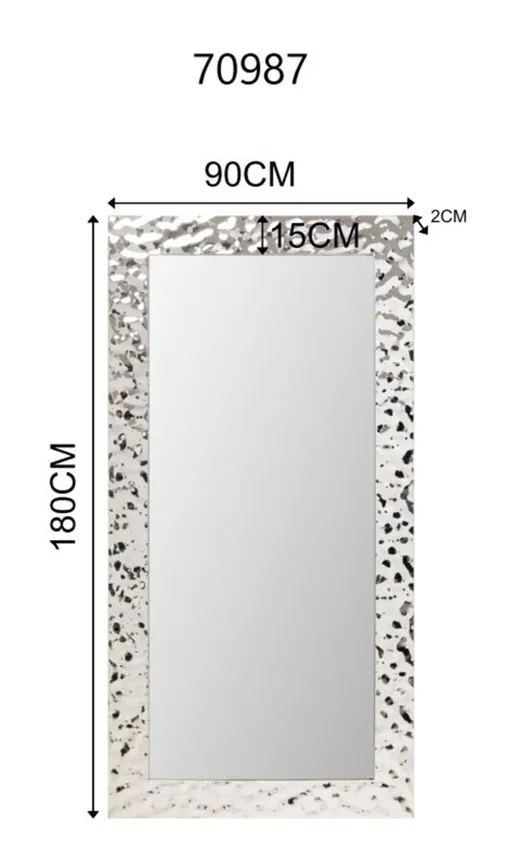 Lustro ścienne CARINO 90x180 - srebrny