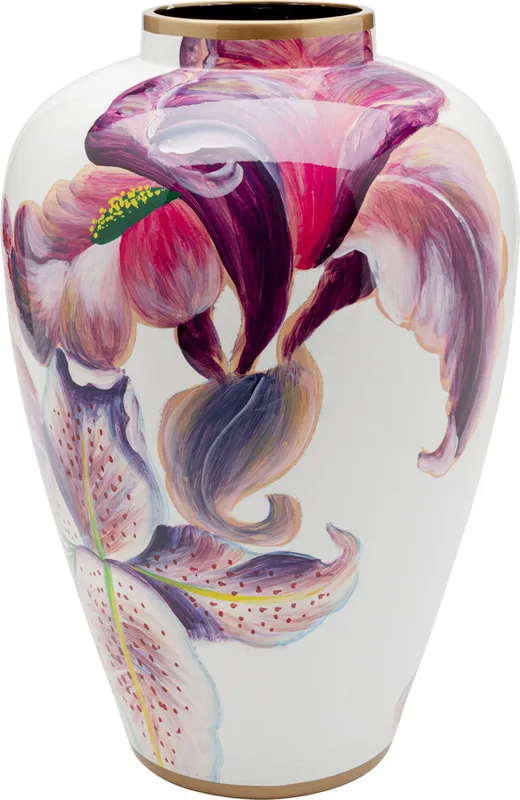 Wazon LILLIES 37 cm - biały/różowy
