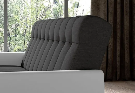 Sofa rozkładana GARETT - tkanina Sawana 05/ekoskóra Soft 17
