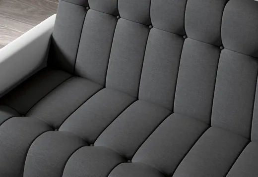 Sofa rozkładana GARETT - tkanina Sawana 05/ekoskóra Soft 17