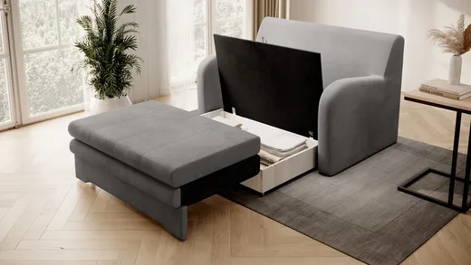 Sofa rozkładana 2-osobowa ARIO - tkanina Nube 04