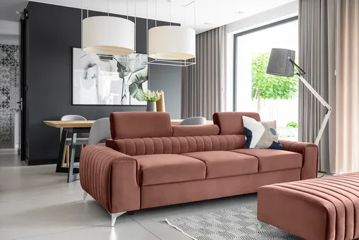 Sofa rozkładana 3-osobowa LAURENCE - tkanina Nube 24