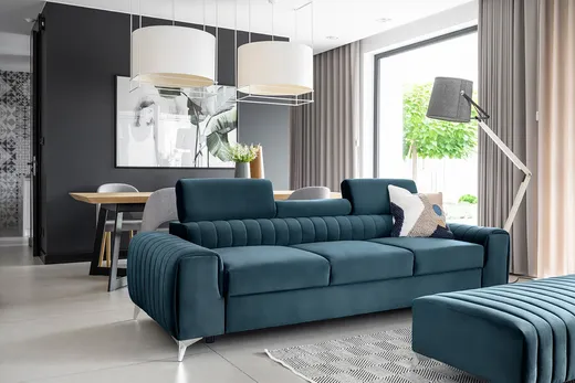 Sofa rozkładana 3-osobowa LAURENCE - tkanina Nube 40