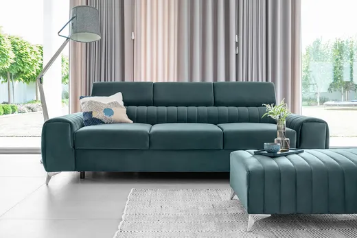 Sofa rozkładana 3-osobowa LAURENCE - tkanina Monolith 76