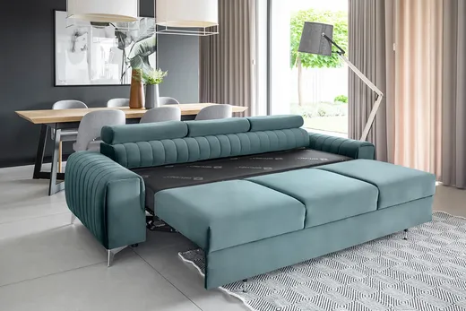Sofa rozkładana 3-osobowa LAURENCE - tkanina Monolith 76