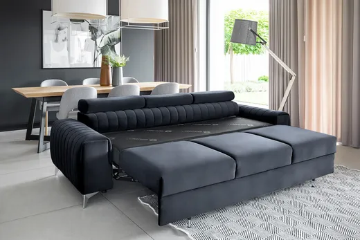 Sofa rozkładana 3-osobowa LAURENCE - tkanina Monolith 79