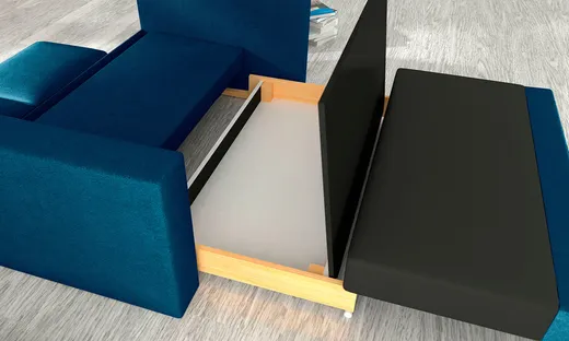 Sofa 2-osobowa rozkładana WAVE - tkanina Kronos 09
