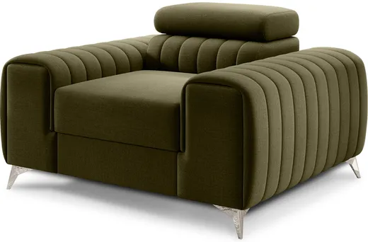 Fotel welurowy LAURENCE - tkanina Nube 33