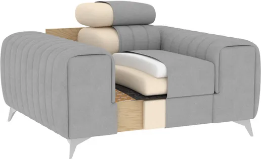 Fotel welurowy LAURENCE - tkanina Nube 33