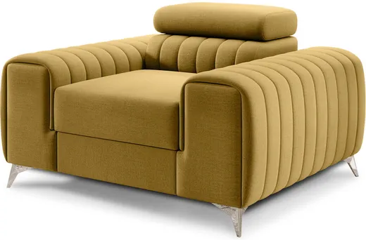 Fotel welurowy LAURENCE - tkanina Nube 45