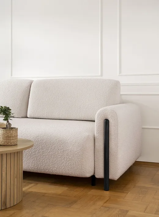 Sofa rozkładana ARCADOVA czarne nogi - tkanina Jaffray 18
