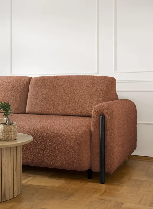 Sofa rozkładana ARCADOVA czarne nogi - tkanina Jaffray 30