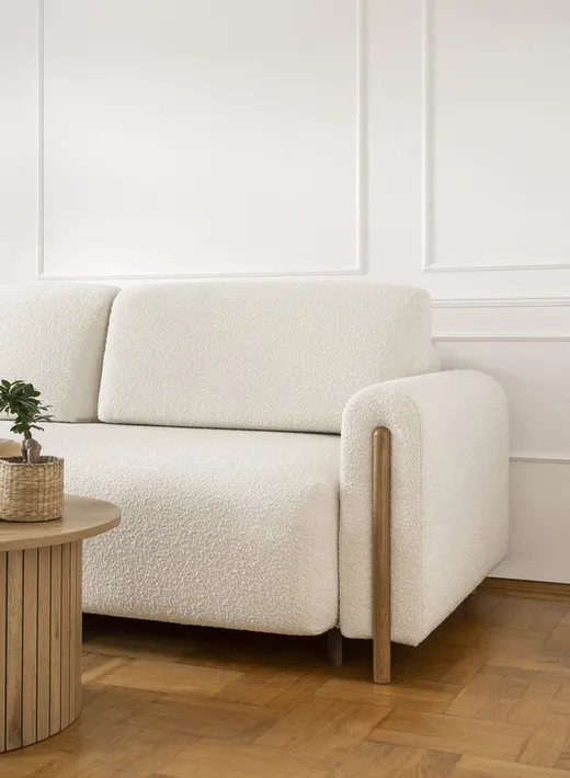 Sofa rozkładana ARCADOVA dębowe nogi - tkanina Jaffray 01