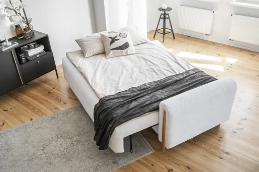 Sofa rozkładana ARCADOVA dębowe nogi - tkanina Royal 03