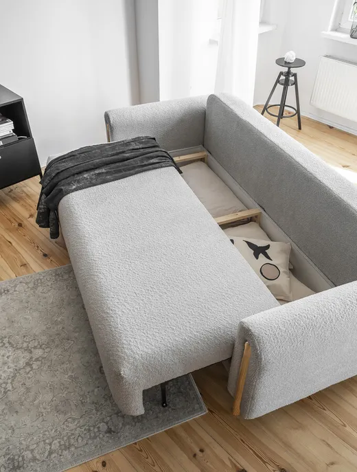 Sofa rozkładana ARCADOVA dębowe nogi - tkanina Royal 04