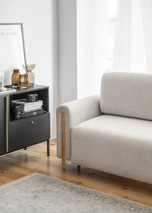 Sofa rozkładana ARCADOVA dębowe nogi - tkanina Royal 18