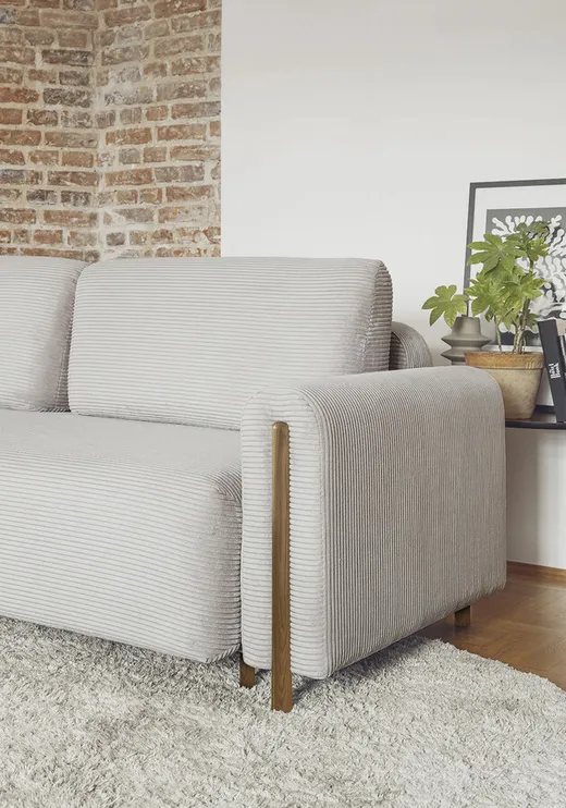 Sofa rozkładana ARCADOVA dębowe nogi - tkanina Jarell 03