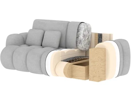 Sofa rozkładana COTONN - tkanina Modullo 03
