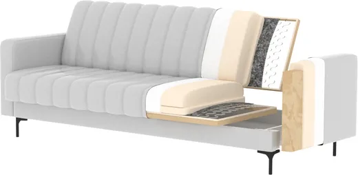 Wersalka RONEYY - tkanina Lukso 35