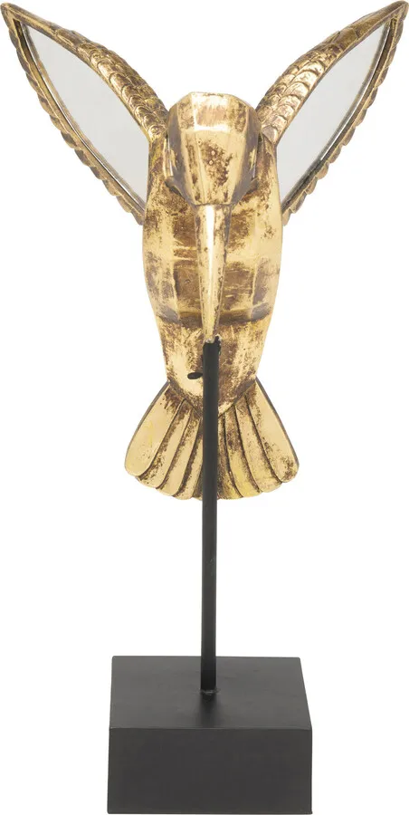 Dekoracja HUMMINGBIRD MIRROR 41 cm - złoty/lustrzany