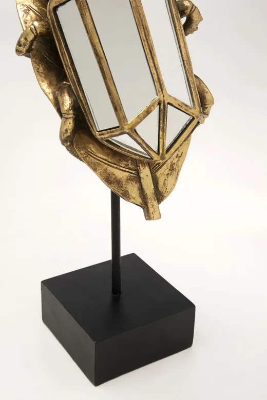 Dekoracja BEETLE MIRROR 45 cm - złoty/lustrzany