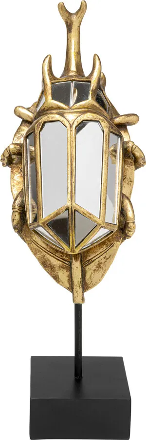 Dekoracja BEETLE MIRROR 45 cm - złoty/lustrzany