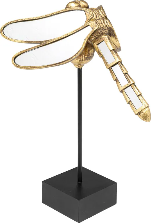 Dekoracja DRAGONFLY MIRROR 41 cm - złoty/lustrzany