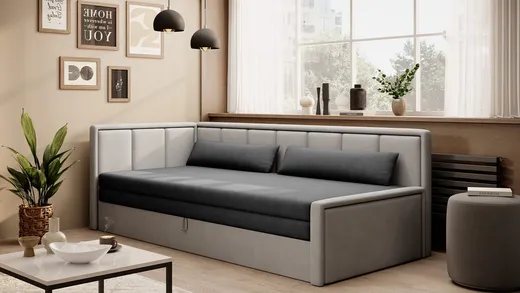 Sofa rozkładana FULGEO - tkanina Poco 04/Poco 03