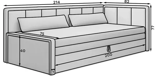 Sofa rozkładana FULGEO - tkanina Royal 01