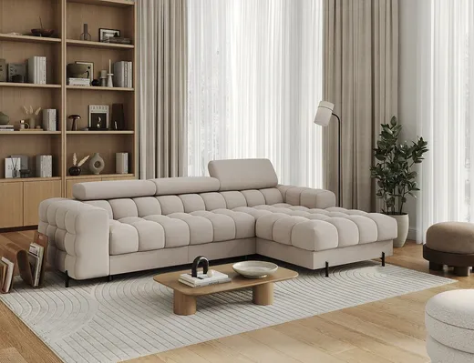 Narożnik rozkładany pikowany FELRO - tkanina Sola 18