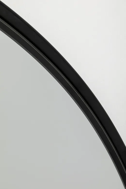 Lustro wiszące okrągłe STARLET 100 cm - czarny