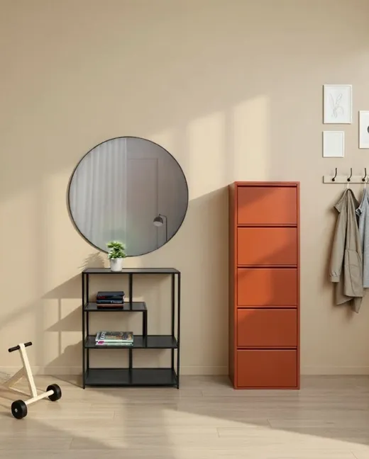 Lustro wiszące okrągłe STARLET 100 cm - czarny