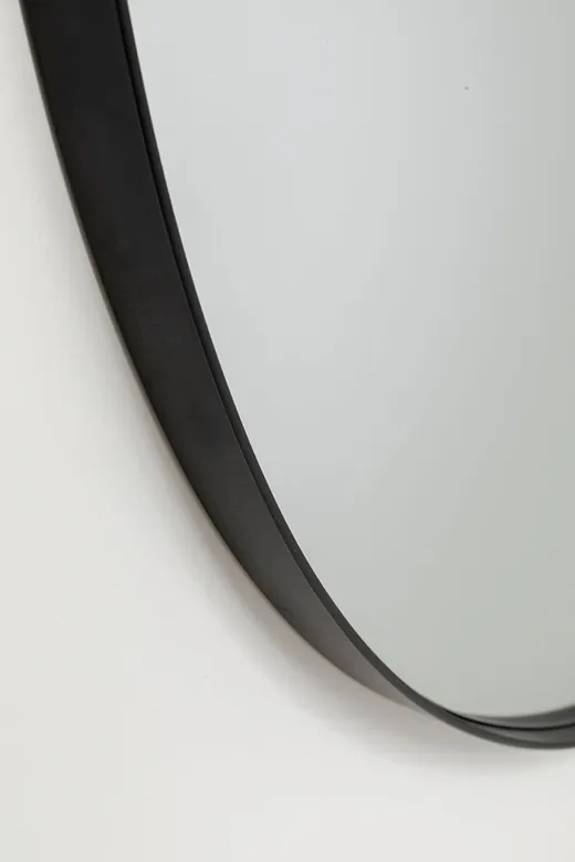 Lustro wiszące okrągłe STARLET 100 cm - czarny