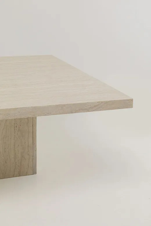 Stolik kawowy TRAVERTINO 100x100 - beżowy