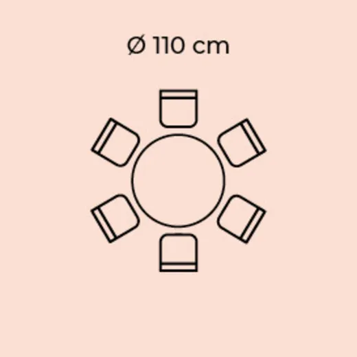 Stół okrągły SCHICKERIA 110 cm - różowy