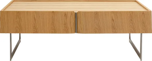 Stolik kawowy z szufladami GIULIO 130x70 - naturalny