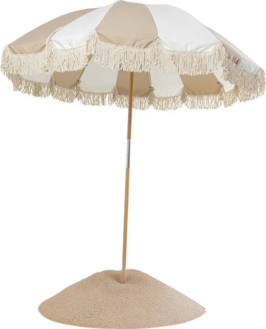 Parasol ogrodowy RETRO STRIPES 220 cm - beżowy