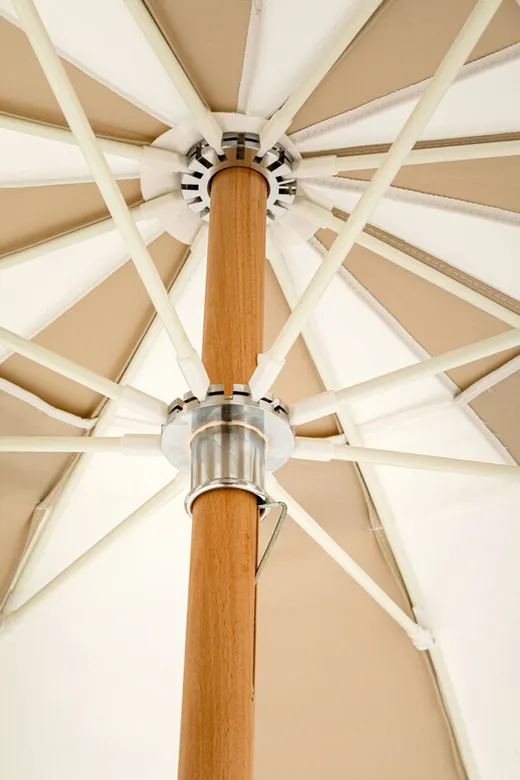 Parasol ogrodowy RETRO STRIPES 220 cm - beżowy