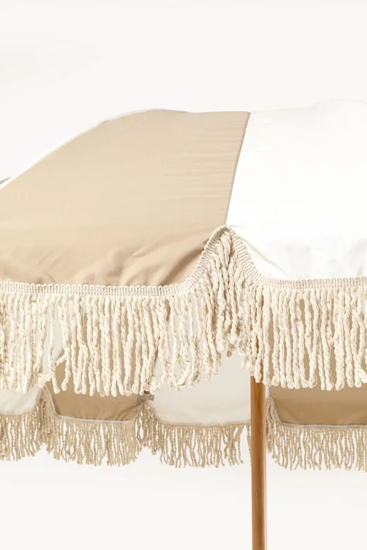 Parasol ogrodowy RETRO STRIPES 220 cm - beżowy