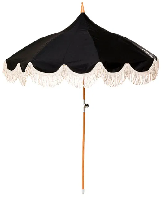 Parasol ogrodowy TEMPLE BLACK 200 cm - czarny