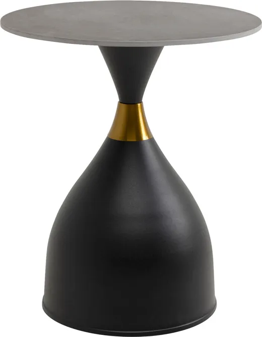 Stolik boczny okrągły WISH 50 cm - czarny