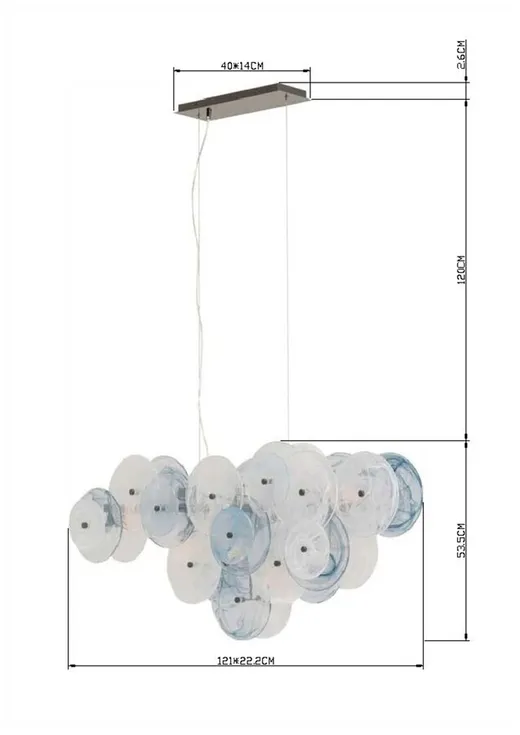 Lampa wisząca AQUAMARINE - transparentny