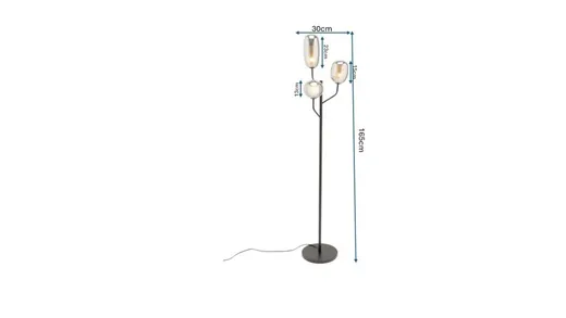 Lampa podłogowa COLUMBO - czarny
