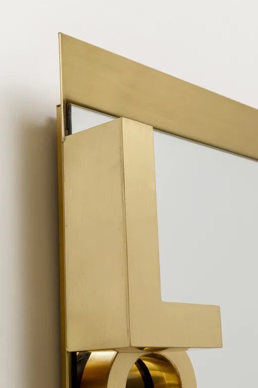 Lustro wiszące LOVE LETTERS 3D 110x40 - złoty