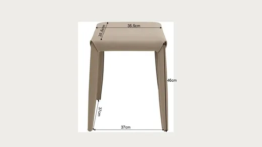 Taboret MONZA ekoskóra - czarny