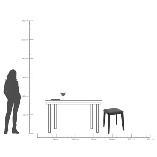 Taboret MONZA ekoskóra - czarny