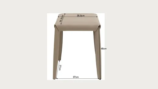 Taboret MONZA ekoskóra - ciemny szary