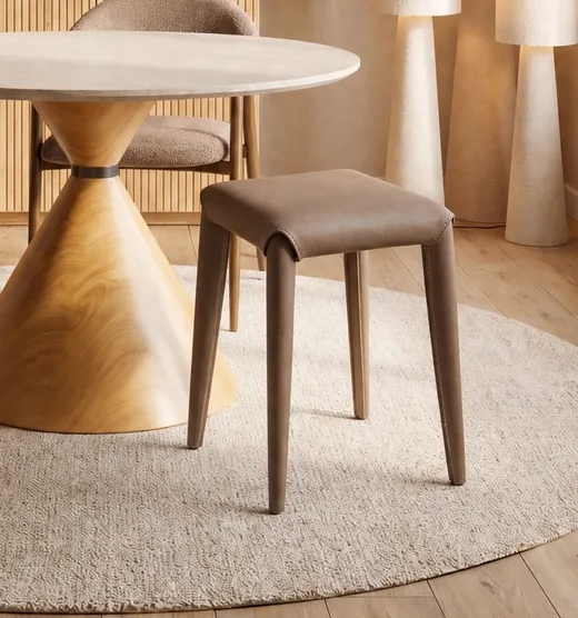 Taboret MONZA ekoskóra - ciemny szary