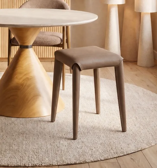 Taboret MONZA ekoskóra - ciemny szary